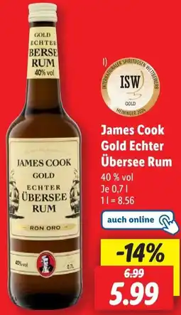 Lidl James Cook Gold Echter Übersee Rum Angebot