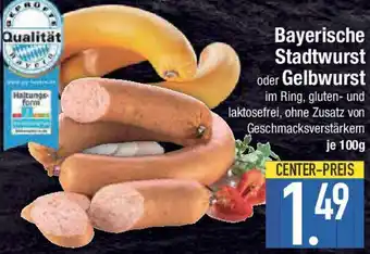 E-Center Bayerische Stadtwurst oder Gelbwurst Angebot