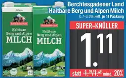 E-Center Berchtesgadener Land Haltbare Berg und Alpen Milch Angebot