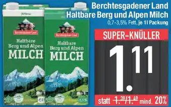 E-Center Berchtesgadener Land Haltbare Berg und Alpen Milch Angebot