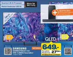 Euronics SAMSUNG GQ55Q73DAT inkl. HW-C460G Soundbar Angebot