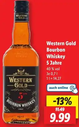 Lidl Western Gold Bourbon Whiskey 5 Jahre Angebot
