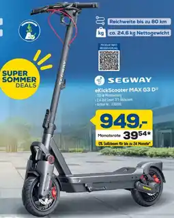 Euronics SEGWAY eKickScooter MAX G3 D Angebot