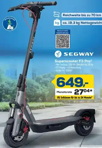Euronics SEGWAY Superscooter F3 Pro Angebot