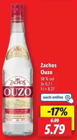 Lidl Zachos Ouzo Angebot