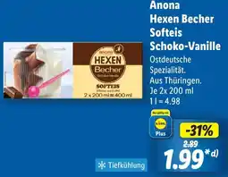Lidl Anona Hexen Becher Softeis Schoko-Vanille Angebot