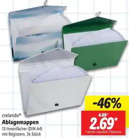 Lidl crelando Ablagemappen Angebot