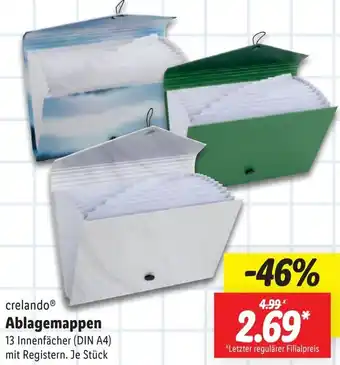 Lidl crelando Ablagemappen Angebot