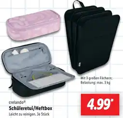 Lidl crelando Schüleretui/Heftbox Angebot
