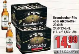 alldrink Krombacher Pils oder Alkoholfrei Angebot