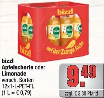 alldrink bizzl Apfelschorle oder Limonade Angebot