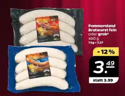 NETTO Pommernland Bratwurst fein oder grob Angebot