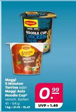 NETTO Maggi 5 Minuten Terrine oder Maggi Asia Noodle Cup Angebot