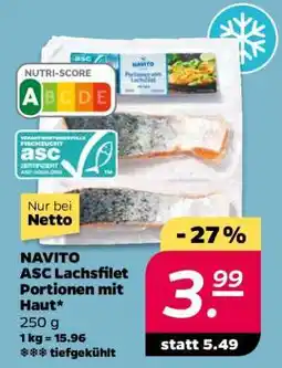 NETTO NAVITO ASC Lachsfilet Portionen mit Haut Angebot