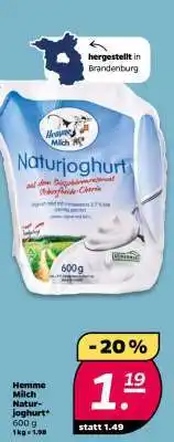 NETTO Hemme Milch Naturjoghurt Angebot