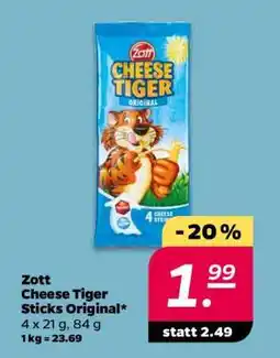 NETTO Zott Cheese Tiger Sticks Original Angebot