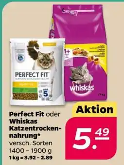 NETTO Perfect Fit oder Whiskas Katzentrocken-nahrung Angebot