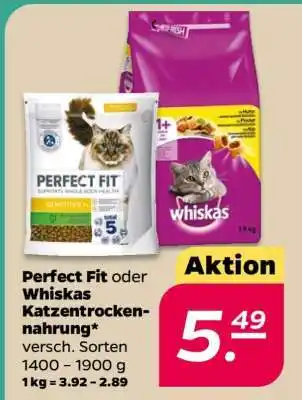 NETTO Perfect Fit oder Whiskas Katzentrocken-nahrung Angebot