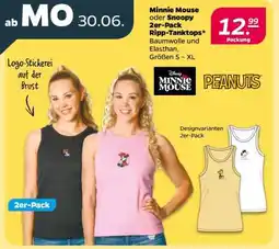 NETTO Minnie Mouse oder Snoopy 2er-Pack Ripp-Tanktops Angebot