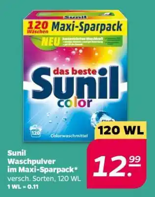 NETTO Sunil Waschpulver im Maxi-Sparpack Angebot