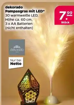 NETTO dekorado Pampasgras mit LED Angebot