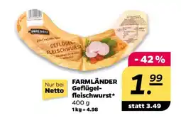 NETTO FARMLÄNDER Geflügel-fleischwurst Angebot