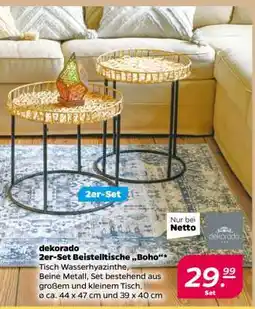 NETTO dekorado 2er-Set Beistelltische „Boho“ Angebot