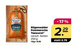 NETTO Rügenwalder Pommersche Teewurst Angebot