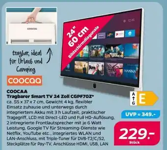 NETTO COOCAA Tragbarer Smart TV 24 Zoll CGPF70Z Angebot
