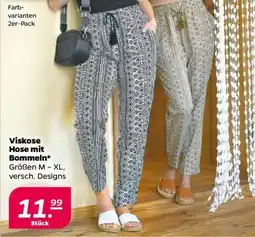 NETTO Viskose Hose mit Bommeln Angebot