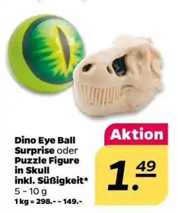 NETTO Dino Eye Ball Surprise oder Puzzle Figure in Skull inkl. Süßigkeit Angebot