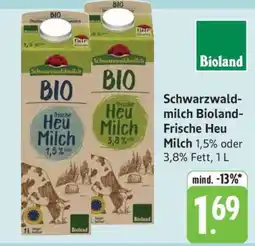 Edeka Schwarzwaldmilch Bioland-Frische Heu Milch Angebot