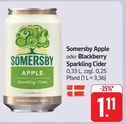 Edeka Somersby Apple oder Blackberry Sparkling Cider Angebot