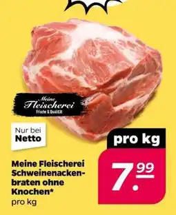 NETTO Meine Fleischerei Schweinenackenbraten ohne Knochen Angebot