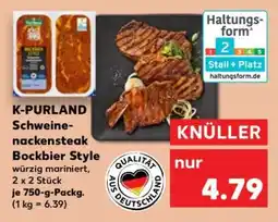 Kaufland K-PURLAND Schweinenackensteak Bockbier Style Angebot