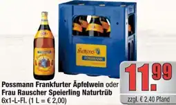 alldrink Possmann Frankfurter Äpfelwein oder Frau Rauscher Speierling Naturtrüb Angebot