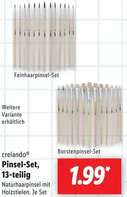 Lidl crelando Pinsel-Set, 13-teilig Angebot
