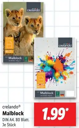 Lidl crelando Malblock Angebot