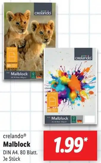 Lidl crelando Malblock Angebot