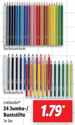Lidl crelando 24 Jumbo-/ Buntstifte Angebot