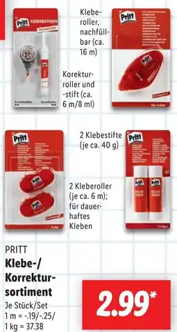 Lidl PRITT Klebe-/ Korrektursortiment Angebot
