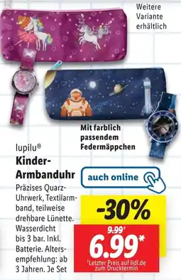 Lidl lupilu Kinder Armbanduhr Angebot