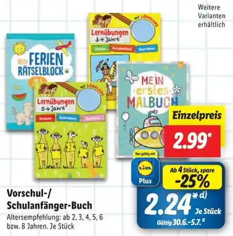 Lidl Vorschul-/ Schulanfänger-Buch Angebot