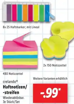 Lidl crelando Haftnotizen/ -streifen Angebot