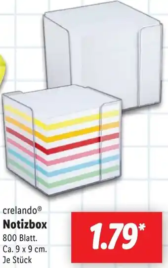 Lidl crelando Notizbox Angebot