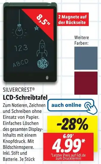 Lidl SILVERCREST LCD-Schreibtafel Angebot