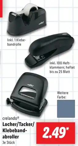 Lidl crelando Locher/Tacker/ Klebebandabroller Angebot