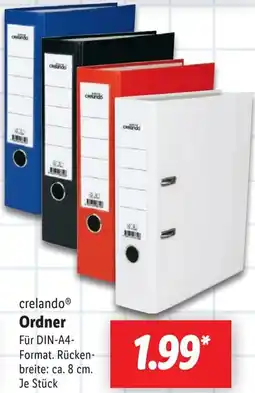 Lidl crelando Ordner Angebot