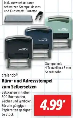 Lidl crelando Büro- und Adressstempel zum Selbersetzen Angebot
