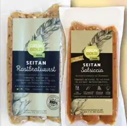 REWE Grüngold Seitan Salsiccia Angebot